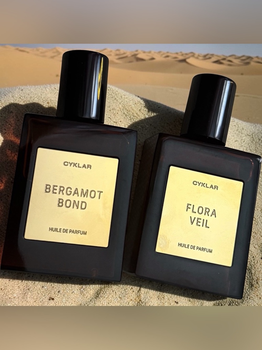 Cyklar Bergamot Bond & Flora Veil Perfume Duo - Black & Gold Bottles